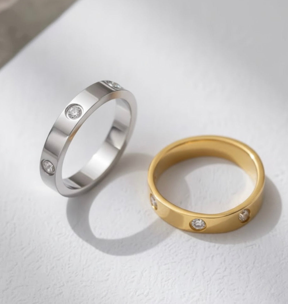 Anillos con zirconias