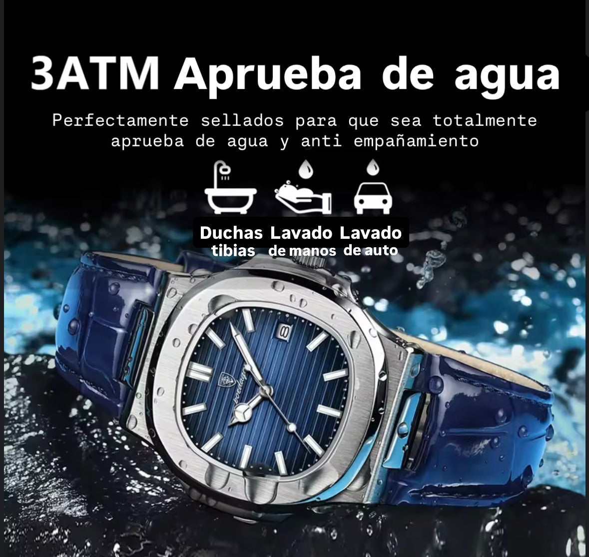 Reloj cuero Azul