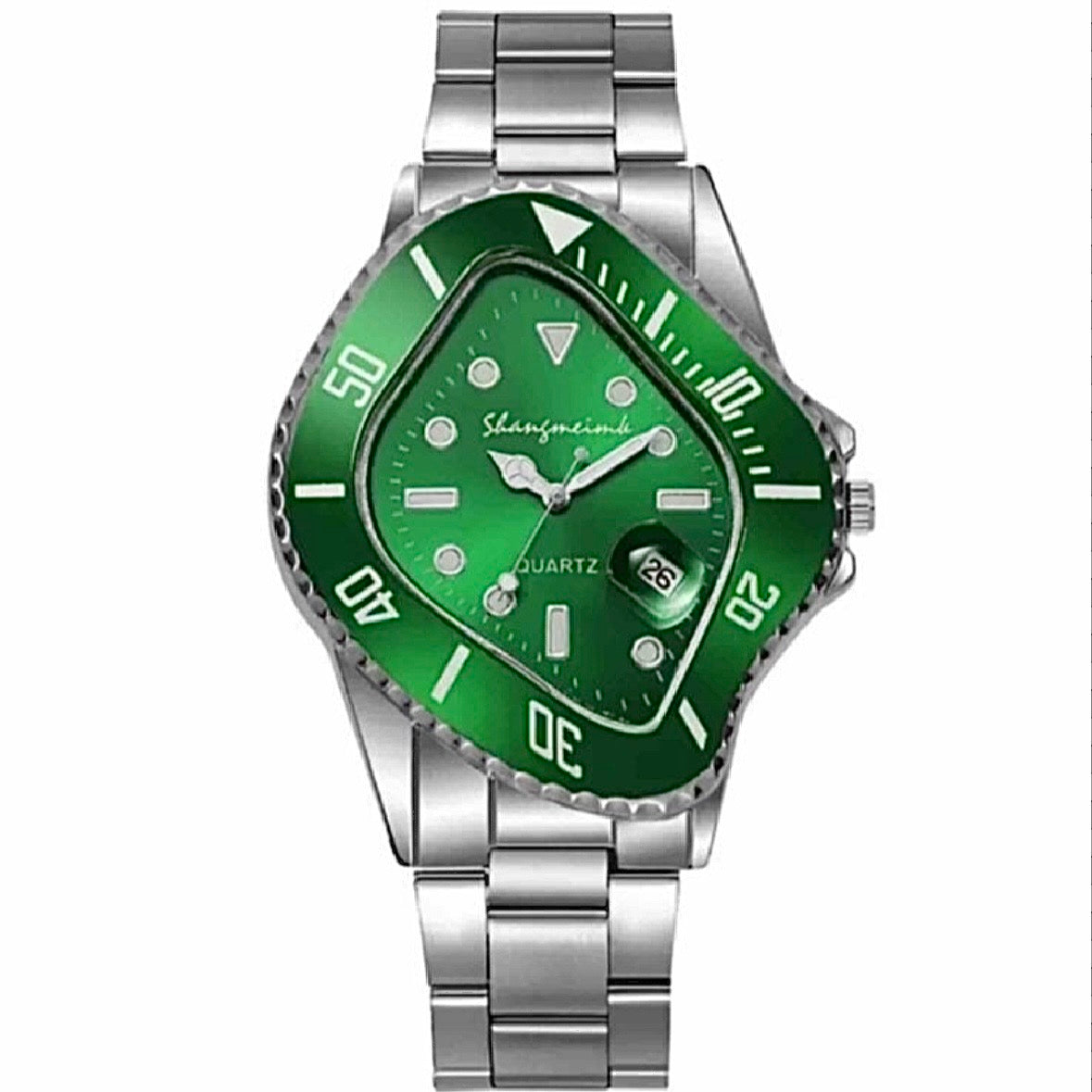 Reloj irregular verde