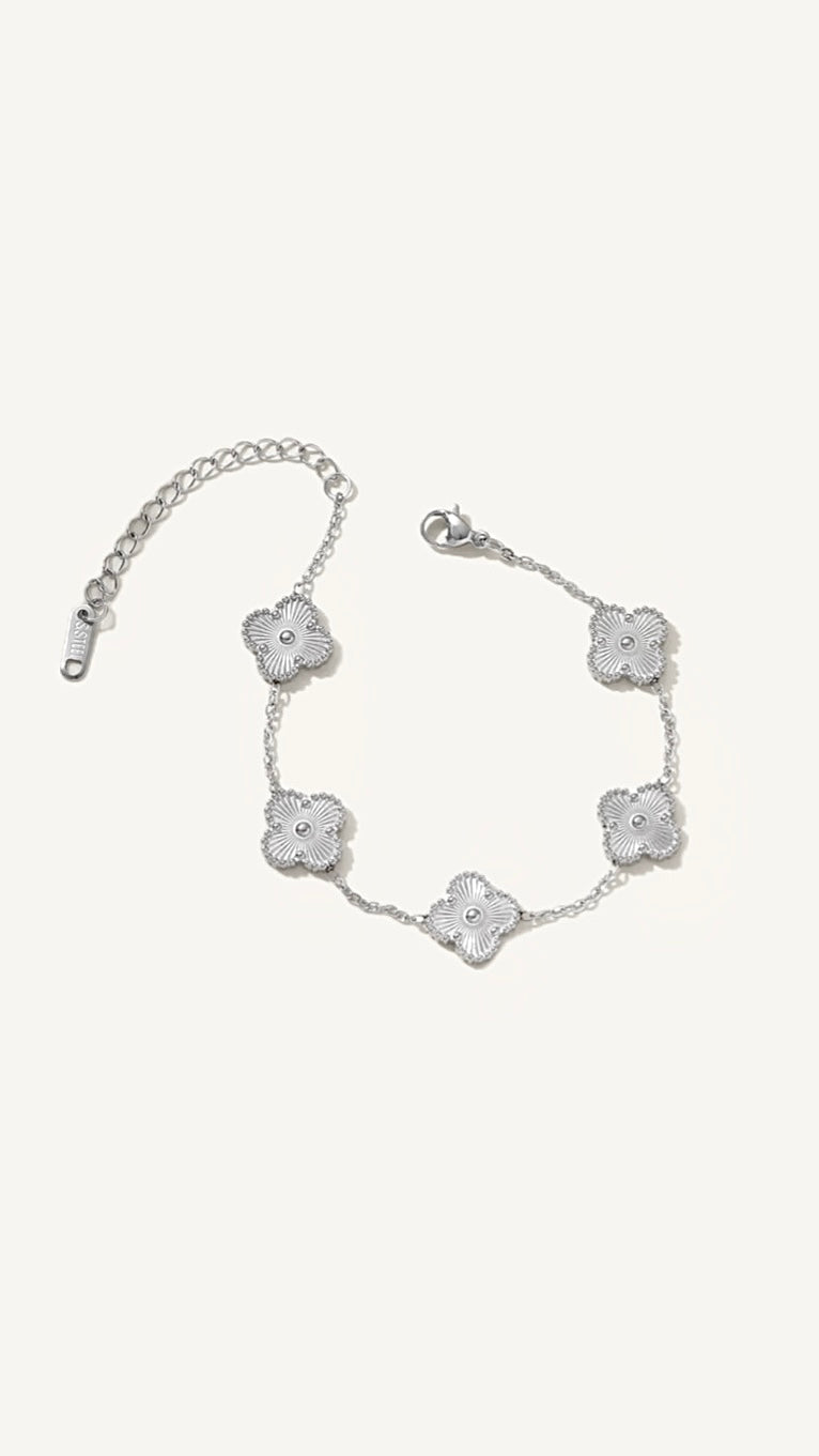 Pulsera tréboles dorados