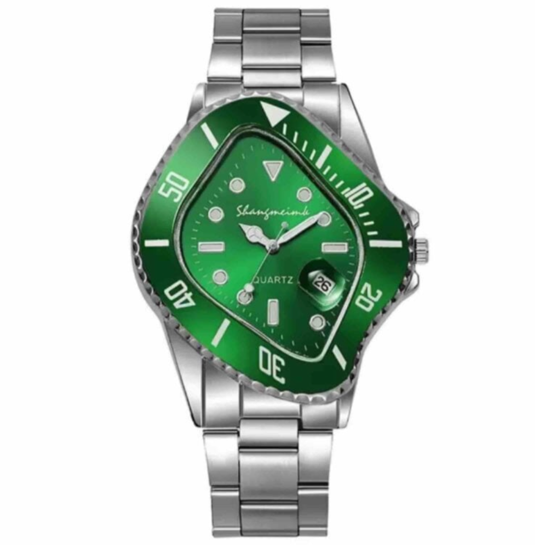 Reloj irregular verde