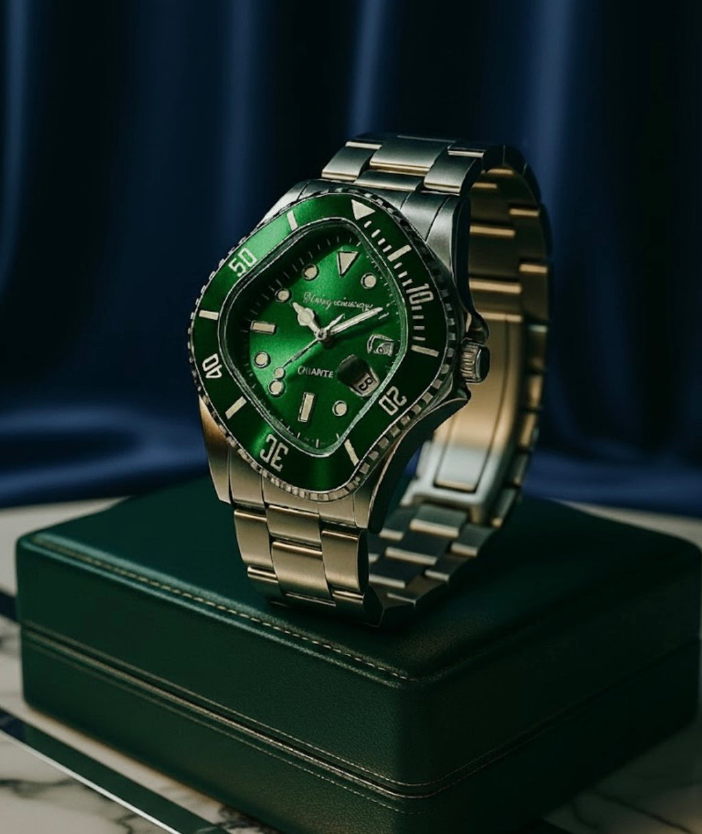 Reloj irregular verde